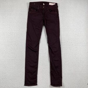 Rag & Bone‎ Jeans Womens 24 Dre Aged Burgundy Mid Rise Slim Casual Work Pants